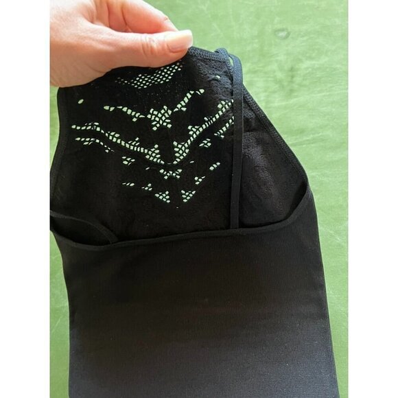 FREE PEOPLE INTIMATELY SEAMLESS SOLSITICE BODYSUIT BLACK, LACE TOP, BOHO, FEMINI - Picture 9 of 10